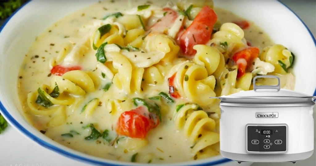 Creamy Italian Crockpot Chicken Noodle Soup Recipe - Crockpot Recipes - Slow Cooker Recipes