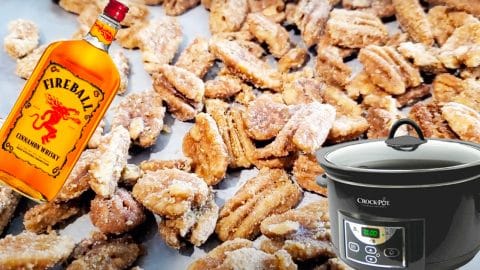 Crockpot Fireball Whisky Candied Pecans Recipe | DIY Joy Projects and Crafts Ideas