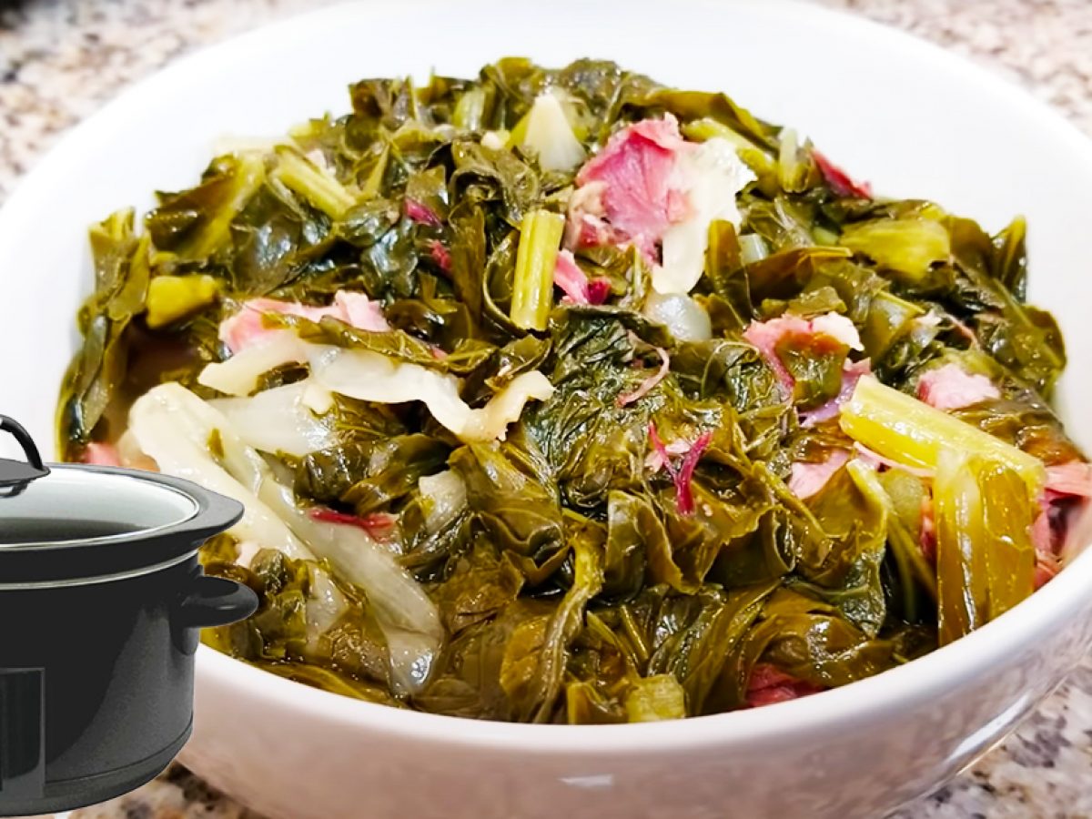 Southern Crockpot Collard Greens - Grilled Cheese Social