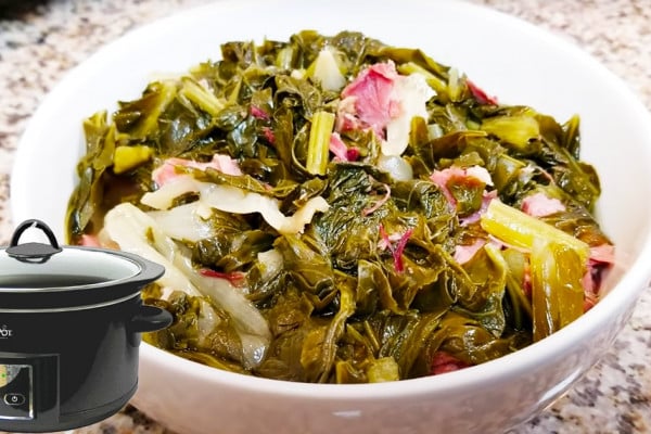 How To Make Crockpot Southern Collard Greens - Southern Cooking Recipes