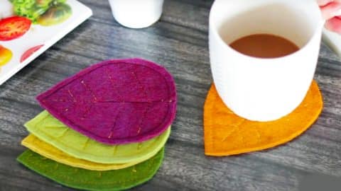 DIY Fall Fabric Coasters | DIY Joy Projects and Crafts Ideas