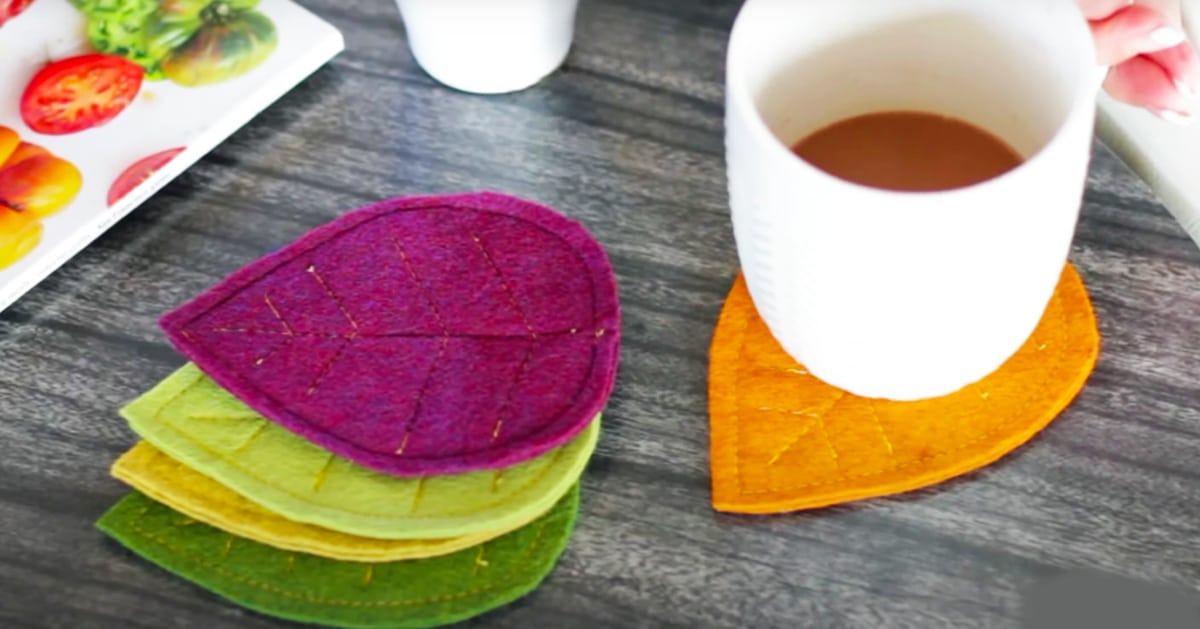 DIY Fall Fabric Coasters | DIY Joy Projects and Crafts Ideas