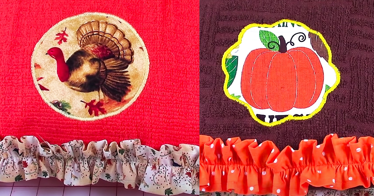 DIY Fall Kitchen Towel | DIY Joy Projects and Crafts Ideas