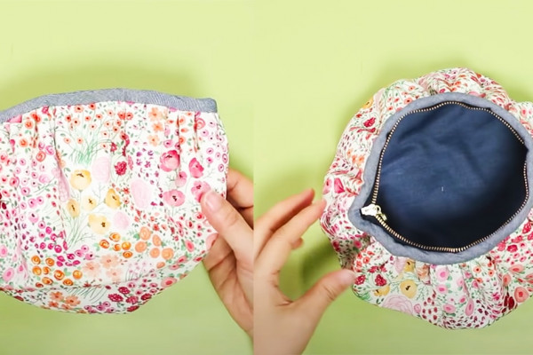 DIY Gathered Pouch - Sewing Projects - Easy Pouch