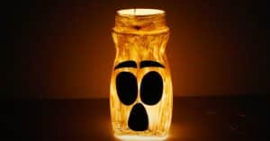 DIY Halloween Mason Jar Light Decor