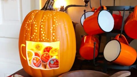 DIY Pumpkin K-cup Holder | DIY Joy Projects and Crafts Ideas