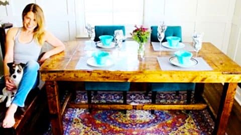 How To Make A $50 DIY Farmhouse Table | DIY Joy Projects and Crafts Ideas