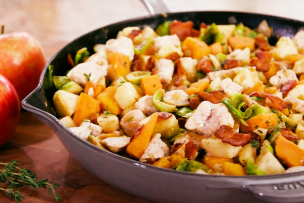 Harvest Chicken Skillet Recipe - Paleo Whole30 Dinner - Easy Skillet Recipes