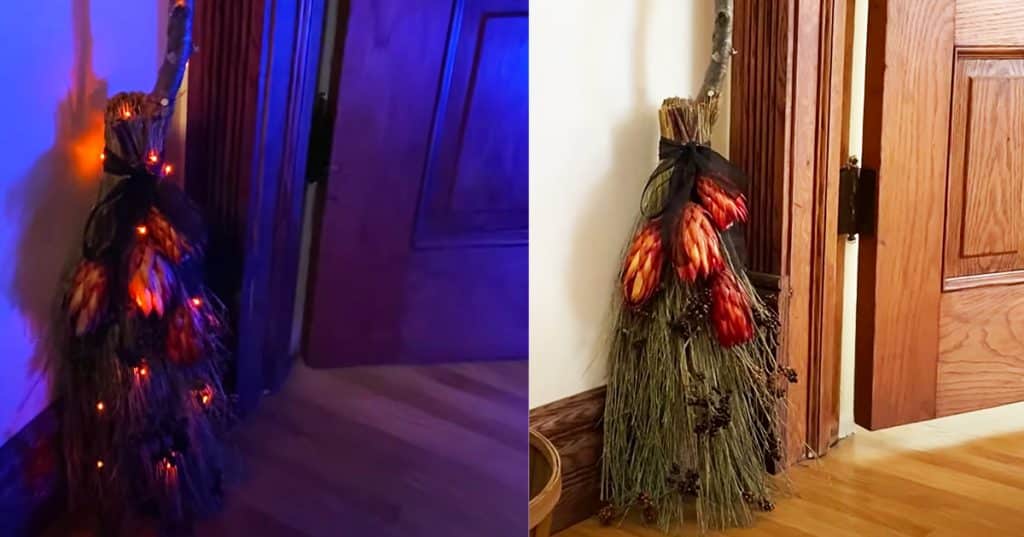 How To Make A Witch Broom - DIY Halloween Decor