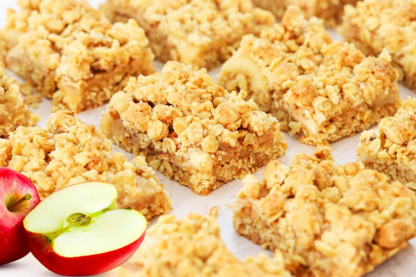How To Make Apple Pie Bars - Apple Crumble Bars - Apple Recipes