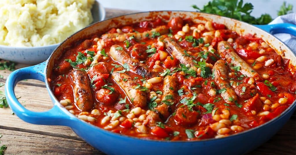 How To Make Sausage And Bean Casserole - One-Pot Recipes