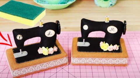 How To Sew A Sewing Machine Pin Cushion Using A Sponge | DIY Joy Projects and Crafts Ideas