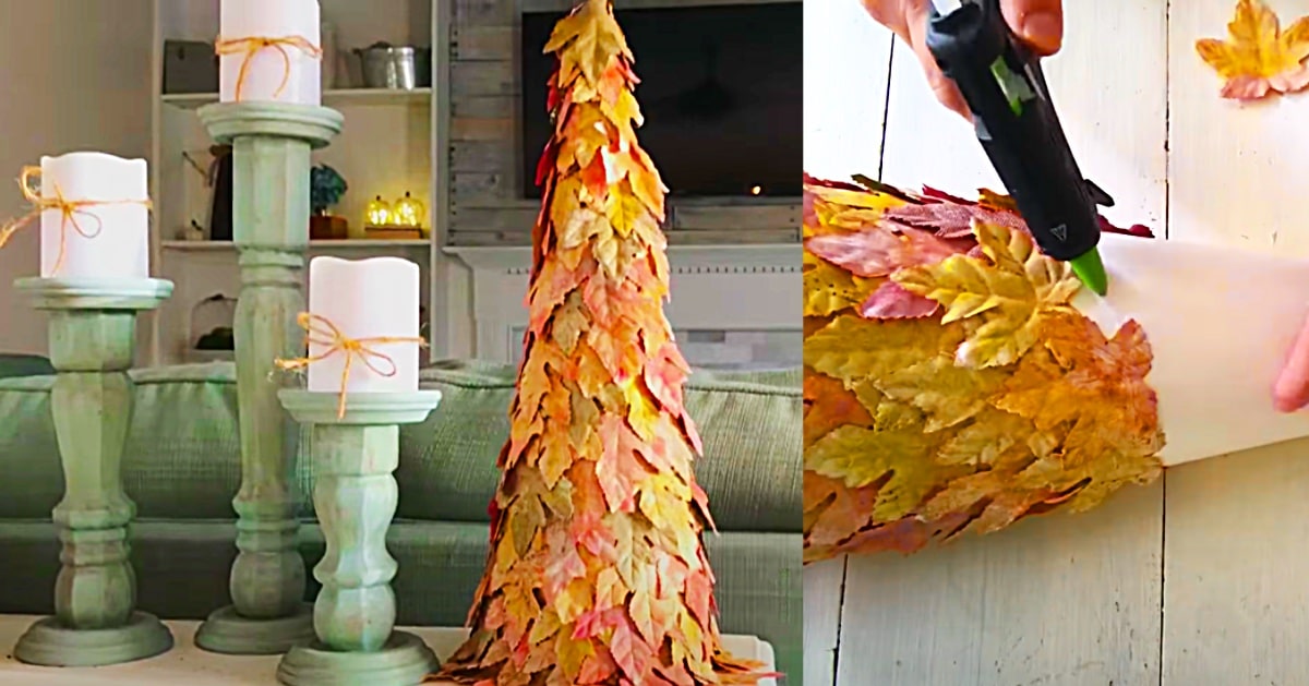 Dollar Tree Fall Leaf Tree Decor | DIY Joy Projects and Crafts Ideas