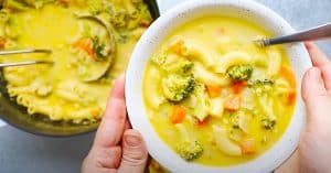 Macaroni and Cheese Soup With Broccoli Recipe