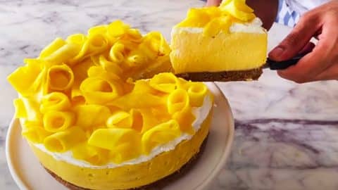 No-Bake Mango Cheesecake Recipe | DIY Joy Projects and Crafts Ideas
