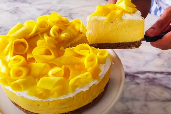 No-Bake Mango Cheesecake Recipe - Mango Recipes - No-Bake Recipes