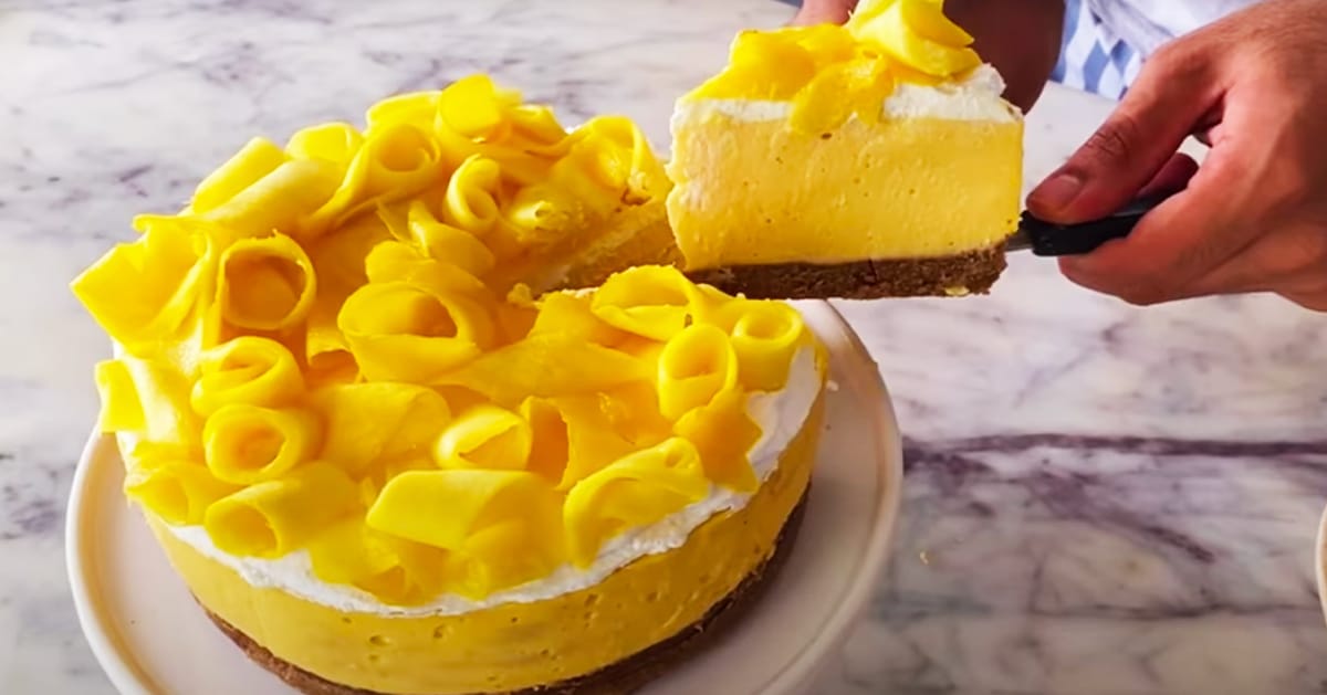 No-Bake Mango Cheesecake Recipe | DIY Joy Projects and Crafts Ideas