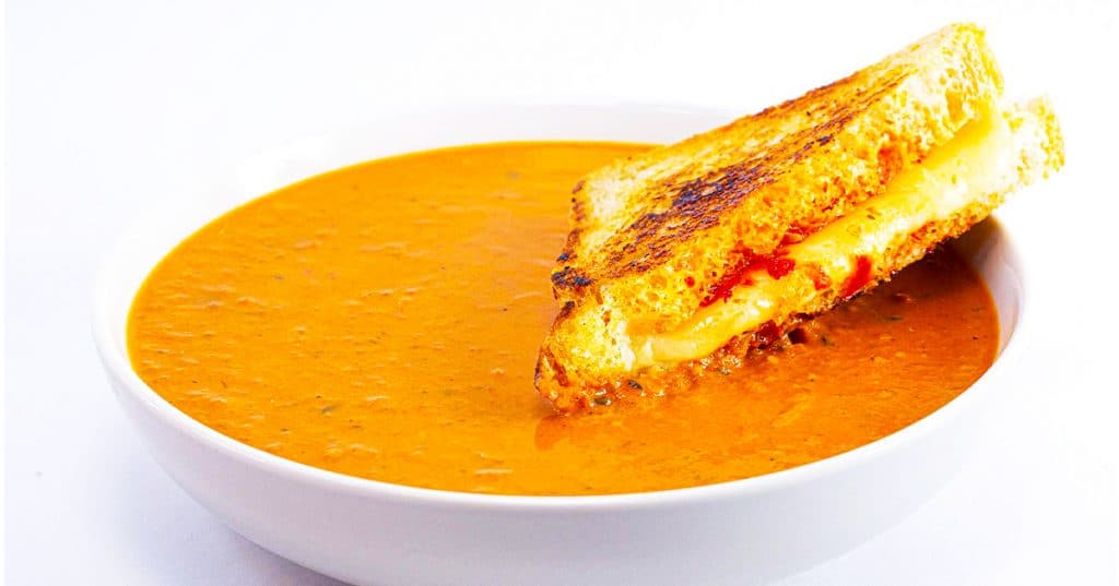 Rachael Ray's Grilled Cheese And Tomato Soup Recipe - Classic Comfort Food Recipes