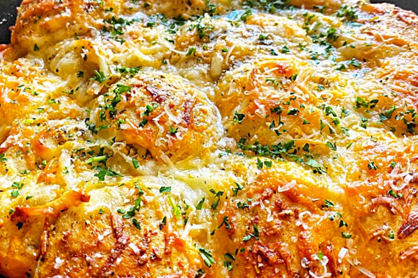 Stuffed Cheesy Biscuit Bread - Easy Garlic Bread Recipe - Canned Biscuit Ideas