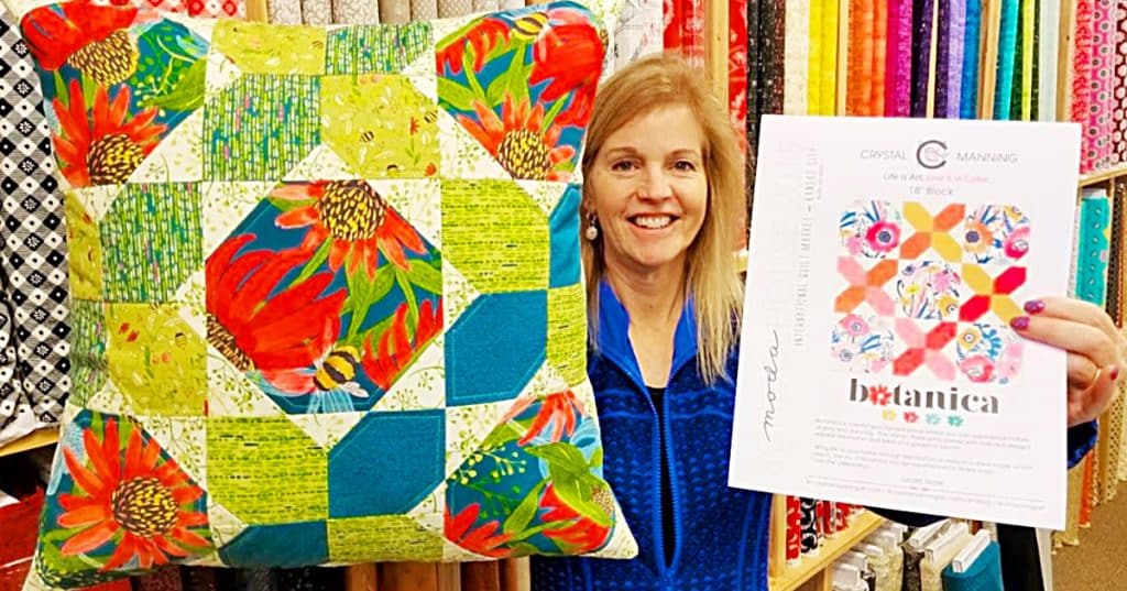 How To Sew A Botanica Pillow - Donna Jordan Quilt Design - Free Quilted Pillow Pattern