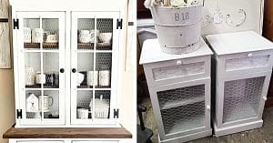 How To Make A Country Cabinet With Chicken Wire Doors