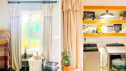 How To Make No-Sew Drop Cloth Curtains | DIY Joy Projects and Crafts Ideas