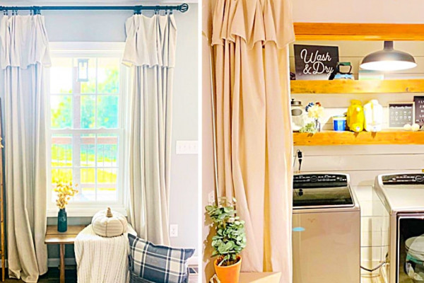 Drop Cloth Curtains -DIY Drapes - Home Depot Curtains