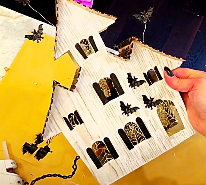 Build A Mini Haunted House - Halloween Decorations - DIY Dollar Tree Halloween Ideas