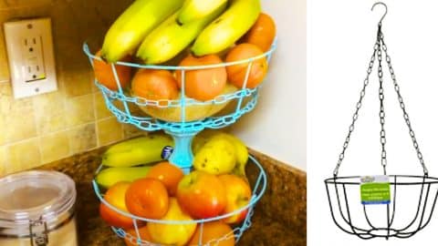 How To Make A Dollar Tree Metal Fruit Basket Stand | DIY Joy Projects and Crafts Ideas