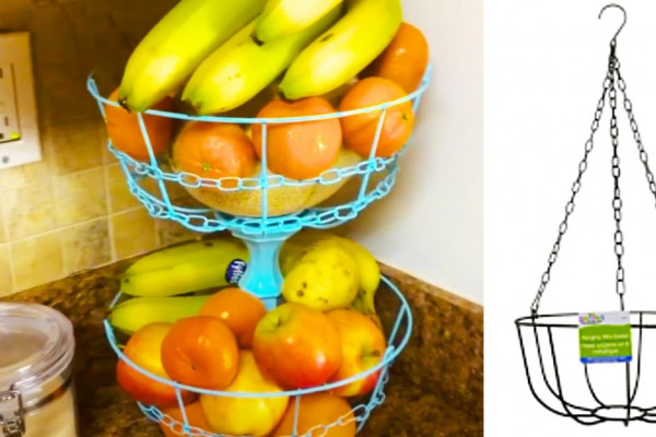 DIY Dollar Tree Fruit Basket Stand -DIY Dollar Tree Decor - Kitchen Decor Ideas
