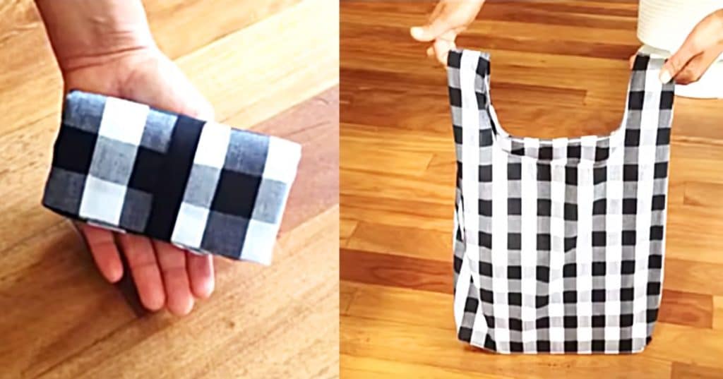 How To Make A Reusable Fabric Grocery Bag - Easy Sewing Ideas - Tote Bag Ideas