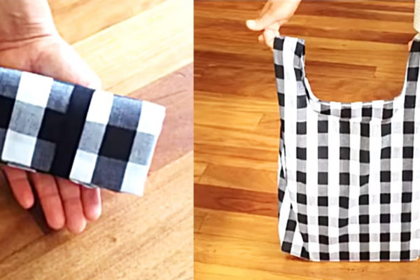 How To Make A Reusable Fabric Grocery Bag - Easy Sewing Ideas - Tote Bag Ideas