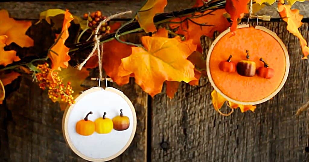 How To Make Hoop Garland - Embroidery Hoop DIY Ideas - Fall Banner