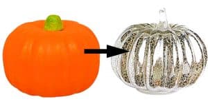 Dollar Tree Mercury Glass Effect To A Foam Pumpkin