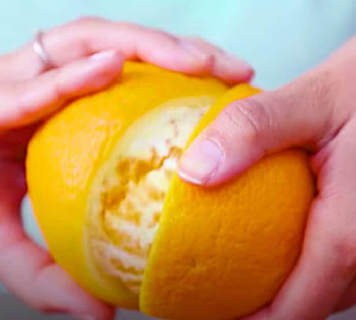 Peel An Orange To make A Candle - Natural Deodorizer - Citrus Candle