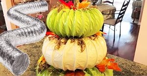 How To Make Pumpkin Topiary Using Dryer Duct Hose