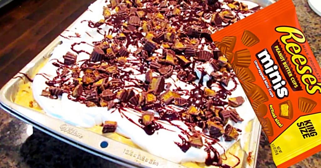 Reese's Poke Cake Recipe - Poke Cake Ideas - Dessert Ideas