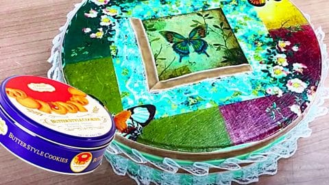 How To Turn A Cookie Tin Into A Sewing Box | DIY Joy Projects and Crafts Ideas