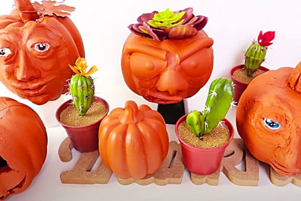 DIY Terracotta Pumpkins - Fall Craft Ideas - Autumn DIY Dollar Tree Decor