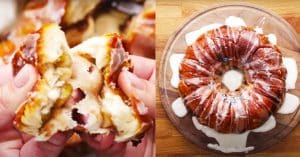 Apple Fritter Stuffed Pull Apart Bread Recipe