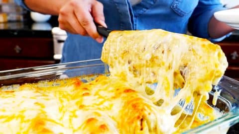 Baked Burritos With Creamy White Sauce Recipe | DIY Joy Projects and Crafts Ideas