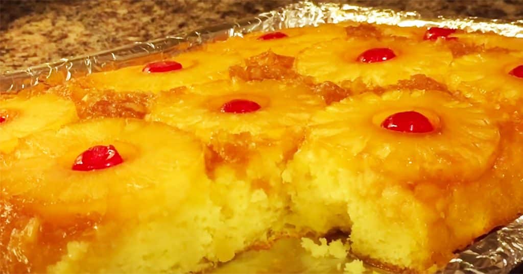 Boxed Cake Mix Pineapple Upside Down Cake Recipe - Pineapple Recipes - Boxed Cake Recipes