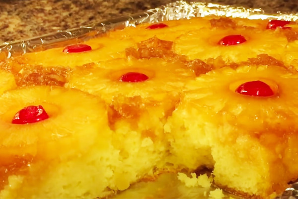 Boxed Cake Mix Pineapple Upside Down Cake Recipe - Pineapple Recipes - Boxed Cake Recipes