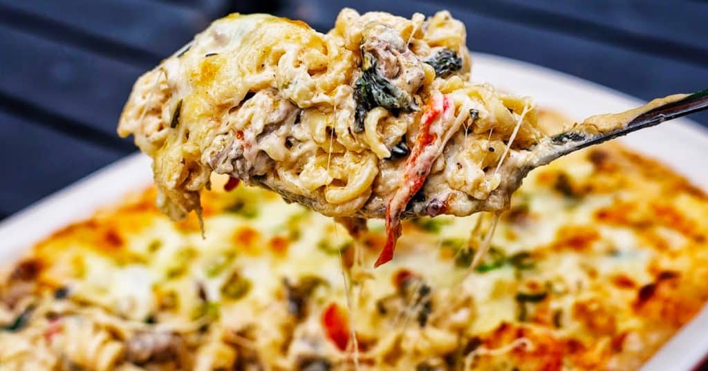 Cheesesteak Pasta Bake Recipe - Cheesesteak Recipes - Pasta Recipes