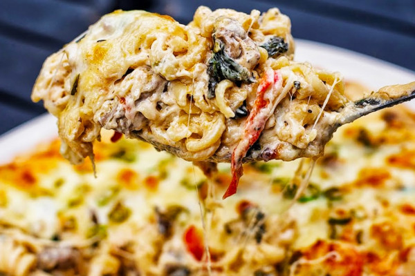 Cheesesteak Pasta Bake Recipe - Cheesesteak Recipes - Pasta Recipes