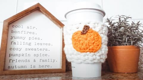 DIY Crochet Pumpkin Coffee Sleeve | DIY Joy Projects and Crafts Ideas