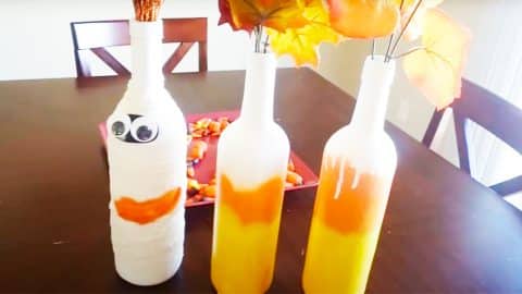 DIY Halloween Fall Wine Bottle Craft | DIY Joy Projects and Crafts Ideas