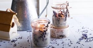 DIY Mason Jar Dried Flowers Candles