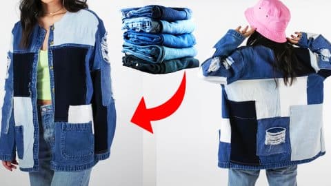 DIY Patchwork Jacket Using Old Jeans | DIY Joy Projects and Crafts Ideas