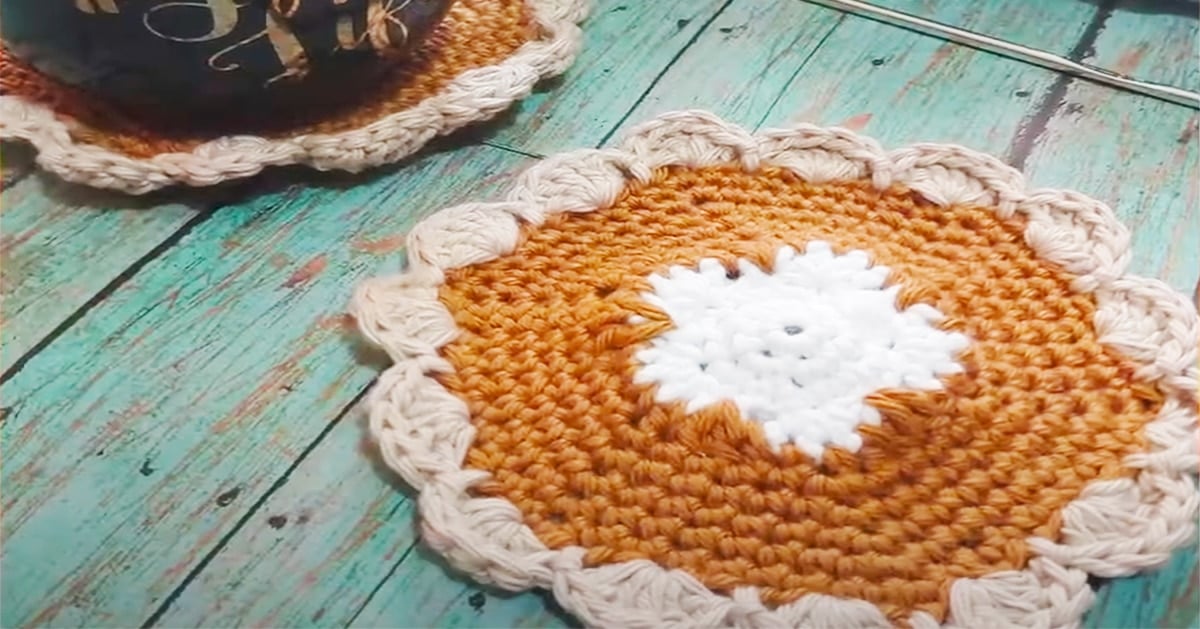 DIY Pumpkin Pie Coaster And Hot Pad | DIY Joy Projects and Crafts Ideas